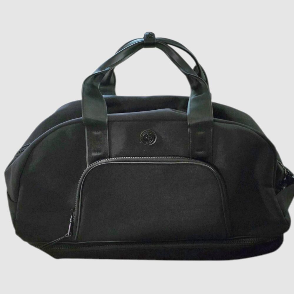 Joan & David 22" Drop Bottom Travel Weekender Overnight Gym Duffel Bag Black